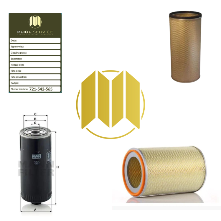 Zestaw filtrów do sprężarki AirPol NB 110