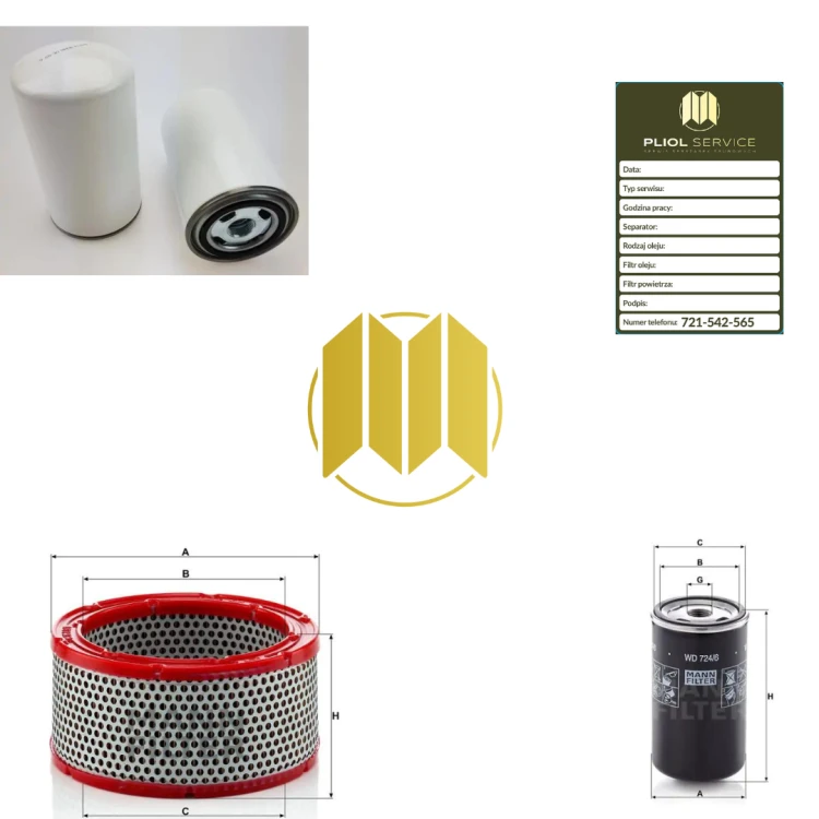 Zestaw filtrów do sprężarki WAN NK 60