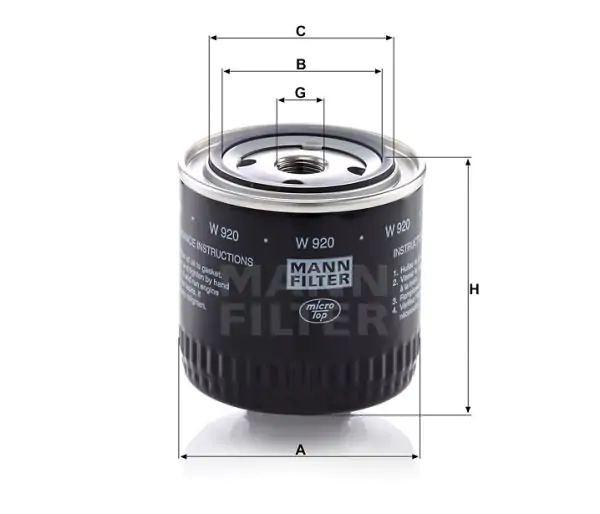 Filtr oleju AirPol K5