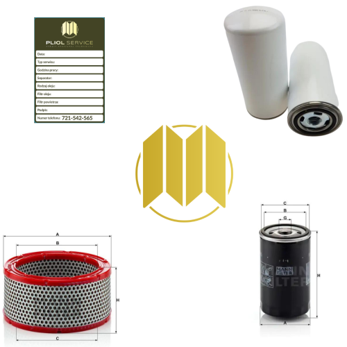 Zestaw Filtrów Do Sprężarki AirPol KT 7